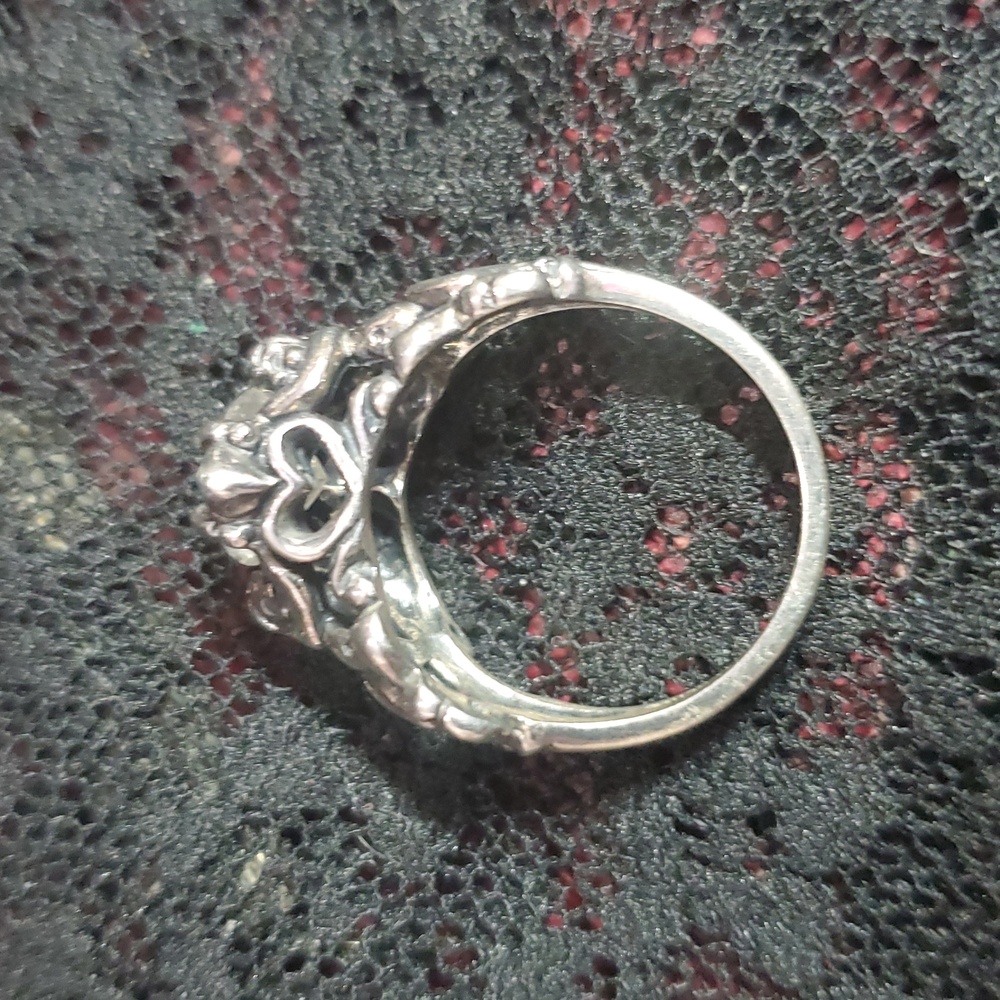 Chic Silver Ring With Clear Stone - image 4